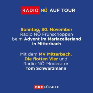 ⭐ ADVENT, ADVENT... ⭐
•
•
•
Nächsten Sonntag, den 30. November 2025, findet in der „Alten Gerberei“ ab 11:00 Uhr, der Radio Niederösterreich Frühschoppen im Rahmen des Mariazeller Advents statt. 🎺⭐
Wir, der Musikverein Mitterbach und „die Flotten 4“ freuen sich auf zahlreichen Besuch! 🤩
•
•
•
#mvmitterbach #musikvereinmitterbach #mariazelleradvent #advent #mariazell